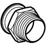 Transición Geberit serie Mapress Cobre con rosca macho: CC499K, d=76.1mm, R=2 1/2″