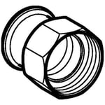 Transición Geberit serie Mapress Acero Inoxidable con tuerca de racor: d=15mm, di=13mm, G=3/4″