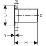 Collarín Geberit serie Mapress Cobre con tope de inserción, para brida loca PN 10/16: d=76.1mm, DN=65