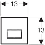 Sistema de descarga serie Sigma50 de Geberit, accionamiento manual, personalizable