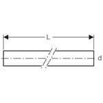 Extensión de codo de descarga de Geberit