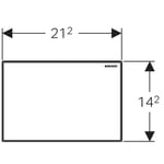 Tapa ciega serie Omega de Geberit, personalizable