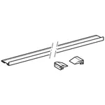 Perfil colector Geberit para sifón de pared para ducha: L=150cm