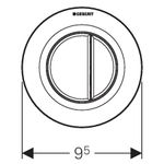 Pulsador a distancia Geberit serie 01. Pulsador empotrado: Blanco alpino