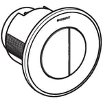 Pulsador a distancia Geberit serie 10. Acabado de acero inoxidable cepillado, cromado mate