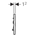 Pulsador serie Sigma30 de Geberit. Doble descarga, cromado brillante/mate/brillante