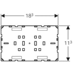 Tapa ciega serie Omega de Geberit, enrasada con la pared y personalizable