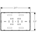 Tapa ciega serie Sigma, referencia 115.697.00.1 de Geberit, enrasada con la pared y personalizable, con marco