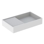 Lavabo multifuncional serie Geberit Publica con superficie de goteo, sin rebosadero: 85x50cm