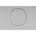 Sistema de descarga para inodoros electrónico Geberit, servicio a pilas, para cisterna empotrada Sigma 12 cm, con pulsador Sigma10, redondo, para barra de apoyo abatible, para pulsador a distancia Bluetooth®: Cepillado, con revestimiento fácil de limpiar