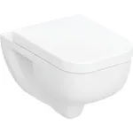 Juego de inodoro suspendido de fondo profundo Geberit Selnova Square, TurboFlush, con asiento y tapa del inodoro
