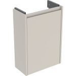 Mueble bajo para lavamanos Geberit Selnova Compact, con una puerta, compacto: 41.2x60.5x20.1cm, Ancho de lavabo=45cm, gris arena / cubierto con brillo satinado