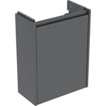 Mueble bajo para lavamanos Geberit Selnova Compact, con una puerta, compacto: 45.7x60.5x22.7cm, Ancho de lavabo=50cm, lava / cubierto con brillo satinado