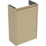 Mueble bajo para lavamanos Geberit Selnova Compact, con una puerta, compacto: 41.2x60.5x20.1cm, Ancho de lavabo=45cm, encina natural / Melamina con textura de madera