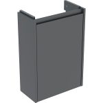 Mueble bajo para lavamanos Geberit Selnova Compact, con una puerta, compacto: 41.2x60.5x20.1cm, Ancho de lavabo=45cm, lava / cubierto con brillo satinado