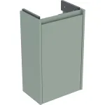 Mueble bajo para lavamanos Geberit Selnova Compact, con una puerta, compacto: 35.8x60.5x22.5cm, Ancho de lavabo=40cm, Verde salvia / cubierto con brillo satinado