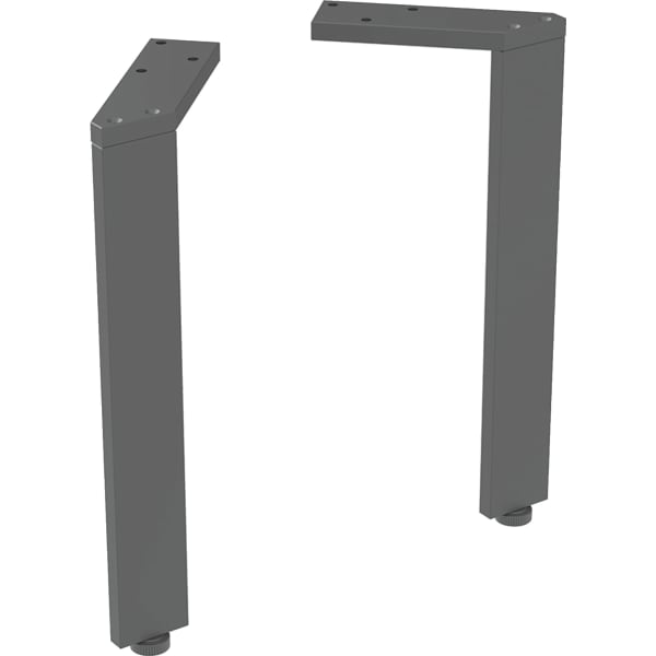 Juego de patas Geberit estrechas (2 ud.): H=26cm, negro / Con pintura polvo al horno mate