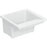 Lavabo multifuncional Geberit Publica con superficie de lavabo inclinada y rebosadero: 60x60cm, Rebosadero=visible, simétrico, blanco