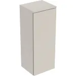 Mueble de media altura Geberit Selnova Square con una puerta: 33x85x29.7cm, gris arena / cubierto con brillo satinado