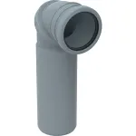 Codo de desagüe 90° Geberit: d'=90mm, d1'=90mm, D'=11.1cm, H'=30cm, Gris