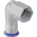 Codo de transición 90° Geberit Mapress Acero Inoxidable con rosca hembra: d=22mm, Rp=1/2″, L1=4.9cm