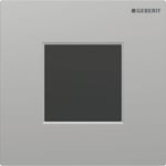 Sistema de descarga Geberit para urinarios, con accionamiento electrónico de la descarga. Cromado mate