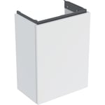 Mueble bajo Geberit Acanto para lavamanos, con una puerta: Cuerpo y frontal: blanco/cubierto mate