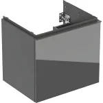 Mueble bajo Geberit serie Acanto para lavabo, con un cajón y un cajón interior: Cuerpo: lava/cubierto mate