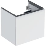 Mueble bajo Geberit serie Acanto para lavabo, con un cajón y un cajón interior Cuerpo y frontal: blanco/cubierto mate