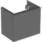 Mueble bajo Geberit Acanto para lavabo, con un cajón y un cajón interior, compacto: Ancho de lavabo=60cm, Cuerpo y frontal: lava/cubierto mate, Tirador: lava/con pintura polvo al horno mate