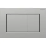 Pulsador serie Sigma01 de Geberit, para doble descarga, square, cromado mate, revestimiento fácil de limpiar
