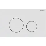 Pulsador serie Sigma40 de Geberit para doble descarga, round. Blanco mate