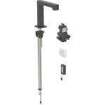 Grifo electrónico para lavabos Geberit Brenta, montaje de encimera, servicio a batería, para caja funcional empotrada: Negro mate / Con revestimiento de limpieza fácil, Mezclador=Con mezclador