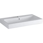 Lavabo serie Geberit iCon: 75x48.5cm, Toma de grifo=Centro, Rebosadero=Visible, Blanco
