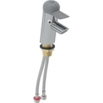 Grifo para lavabos Geberit Bambini, mezclador de una palanca: Mezclador=Con mezclador, Protector: gris polvo, Cuerpo: cromado brillante