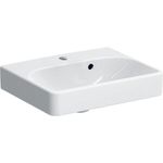 Lavamanos serie Geberit Smyle Square con rebosadero asimétrico: 45x15.5x36cm, Blanco