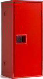 Armario extintor con puerta ciega roja, referenciab AEXPPCR de Cofem. Medidas: 300x610x245 mm