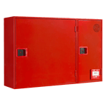 Conjunto horizontal compuesto por 2 módulos en rojo con puerta ciega roja, referencia CR3X17H2 de Cofem