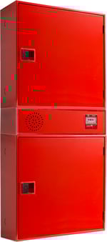 Conjunto vertical compuesto por 3 módulos en rojo puerta ciega roja, referencia CR3X17V1 de Cofem