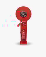 Boca de incendio equipada, ø25, referencia SPB25 de Cofem. 20m de manguera sobre soporte de fijación al suelo