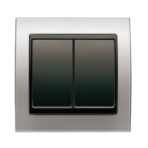 Conmutador doble aluminio, serie Mega