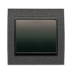 Conmutador simple negro Ébano, serie Mega