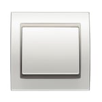 Interruptor unipolar blanco Perla Mabe, serie Mega