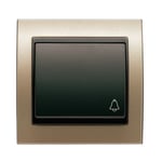 Pulsador timbre bronce Niebla Cosso, serie Mega