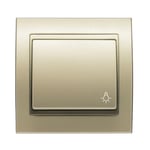 Pulsador luz dorado Malta, serie Mega