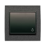 Pulsador luz negro Ébano, serie Mega