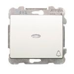 Pulsador timbre con visor blanco