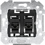 Toma doble de 18586-2 conector hembra 8 vías RJ45 Cat. 6, referencia 16586-2 de BJC