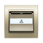 Interruptor - conmutador tarjetero 1 microrruptor dorado Malta, serie Mega
