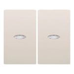 Tecla doble interruptor/conmutador con visor blanco